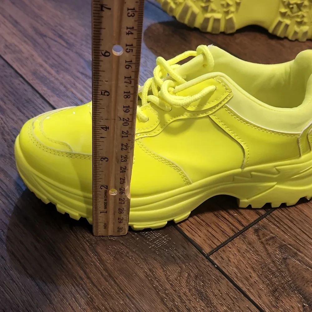 Chunky Lug Neon Sneakers - Picture 16 of 16